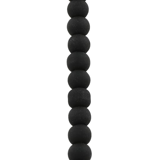 Black Glass Round Beads, 4mm by Bead Landing&#x2122;